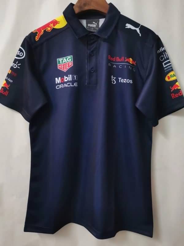 Thailand Quality(AAA) 2021 Red Bull Dark Blue Polo Soccer T-Shirt 03