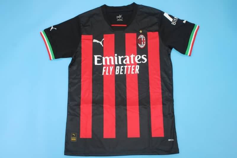 Thailand Quality(AAA) 22/23 AC Milan Home Soccer Jersey