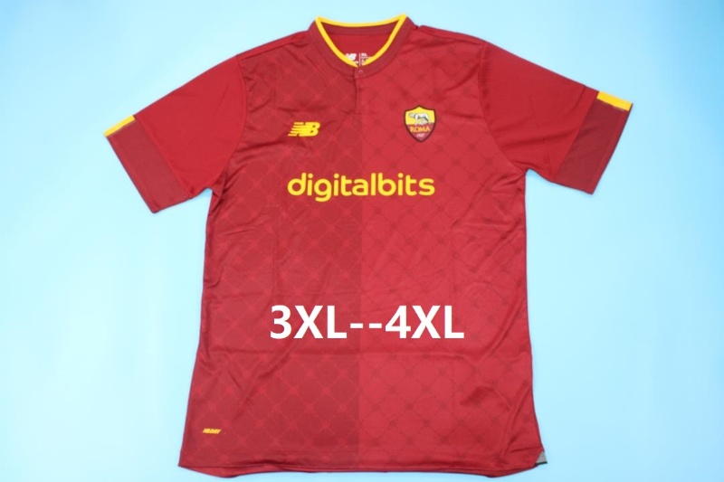 Thailand Quality(AAA) 22/23 AS Roma Home Soccer Jersey (Big Size)