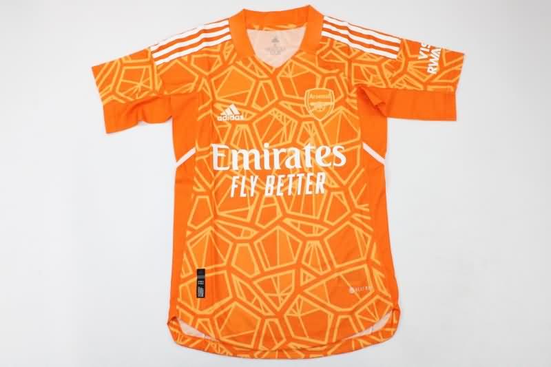 Thailand Quality(AAA) 22/23 Arsenal Goalkeeper Orange Soccer Jersey(Player)