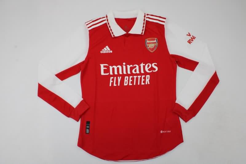Thailand Quality(AAA) 22/23 Arsenal Home Long Slevee Soccer Jersey(Player)