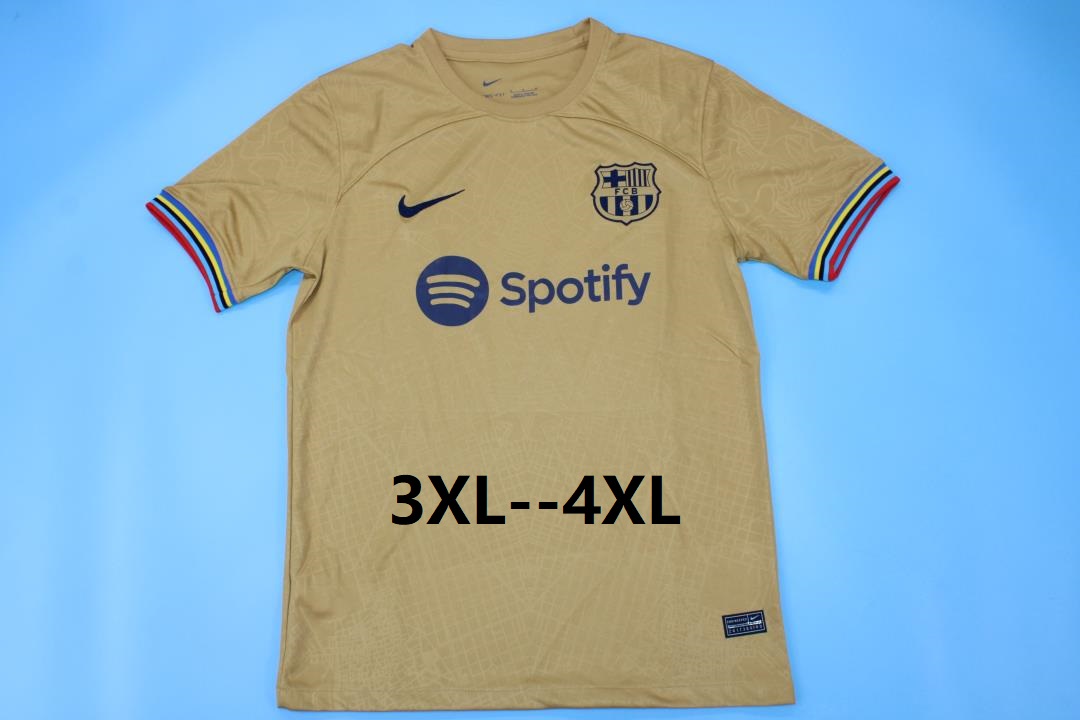 Thailand Quality(AAA) 22/23 Barcelona Away Soccer Jersey(Big Size)