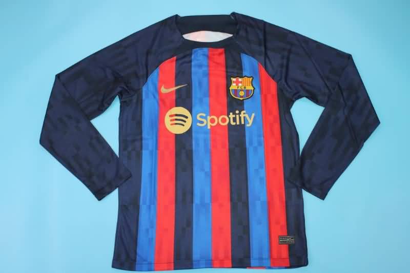 Thailand Quality(AAA) 22/23 Barcelona Home Long Slevee Soccer Jersey