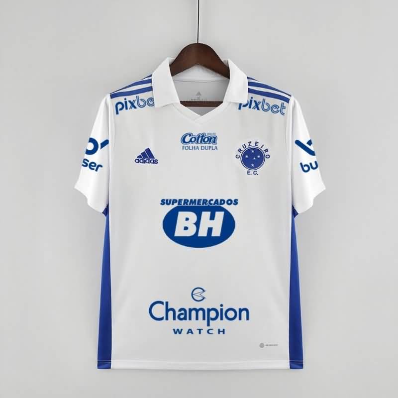 Thailand Quality(AAA) 2022 Cruzeiro Away Sponsers Soccer Jersey