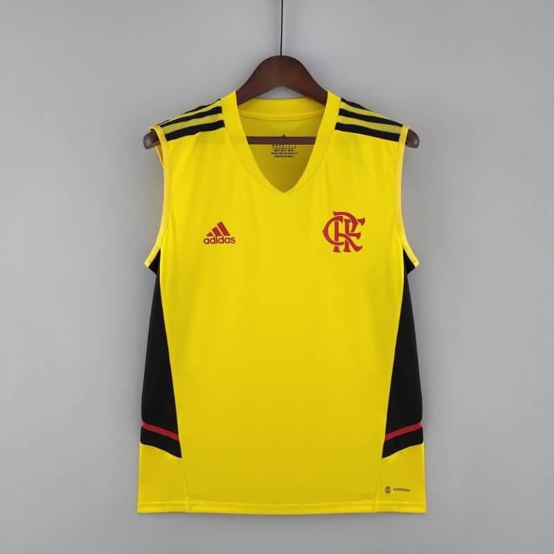 Thailand Quality(AAA) 2022 Flamengo Yellow Vest Soccer Jersey