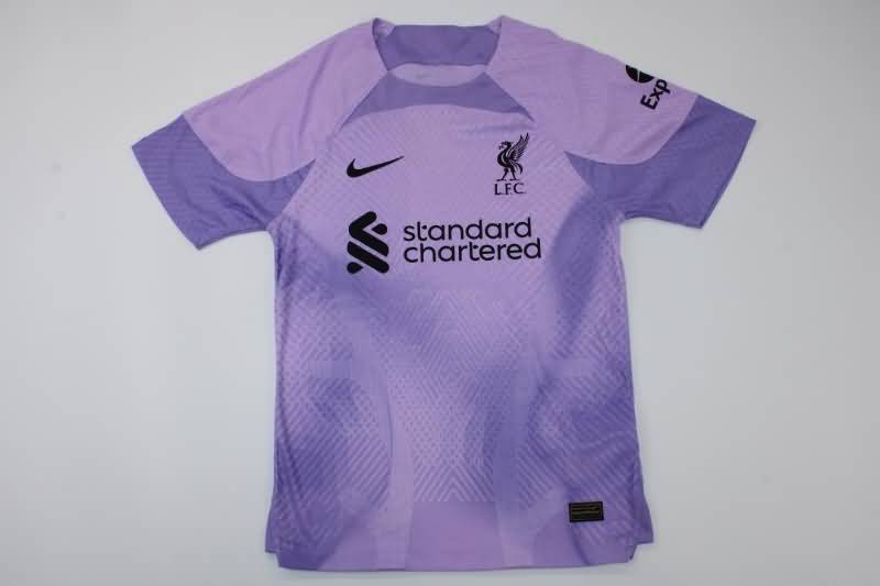 Thailand Quality(AAA) 22/23 Liverpool Goalkeeper Purple Soccer Jersey (Player)