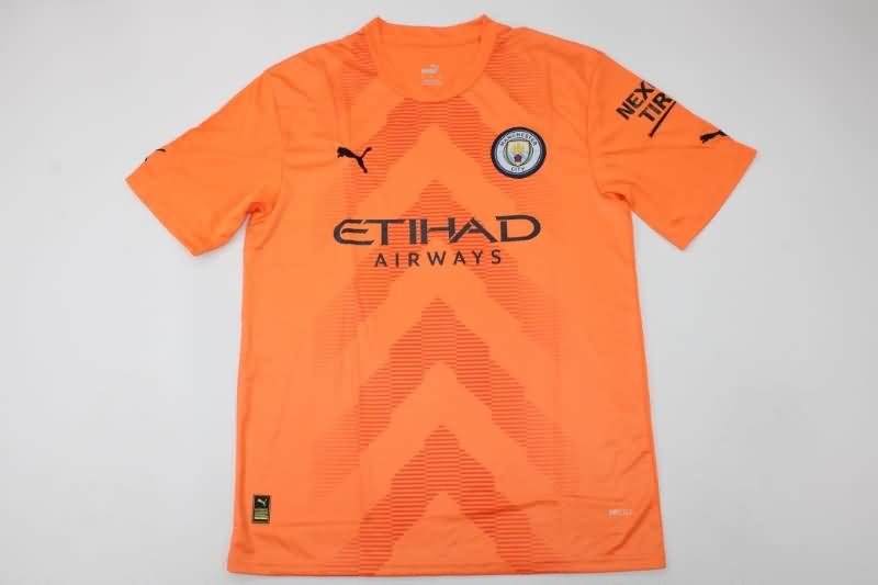 Thailand Quality(AAA) 22/23 Manchester City Goalkeeper Orange Soccer Jersey