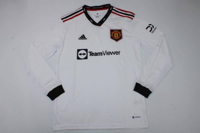 Thailand Quality(AAA) 22/23 Manchester United Away Long Sleeve Soccer Jersey