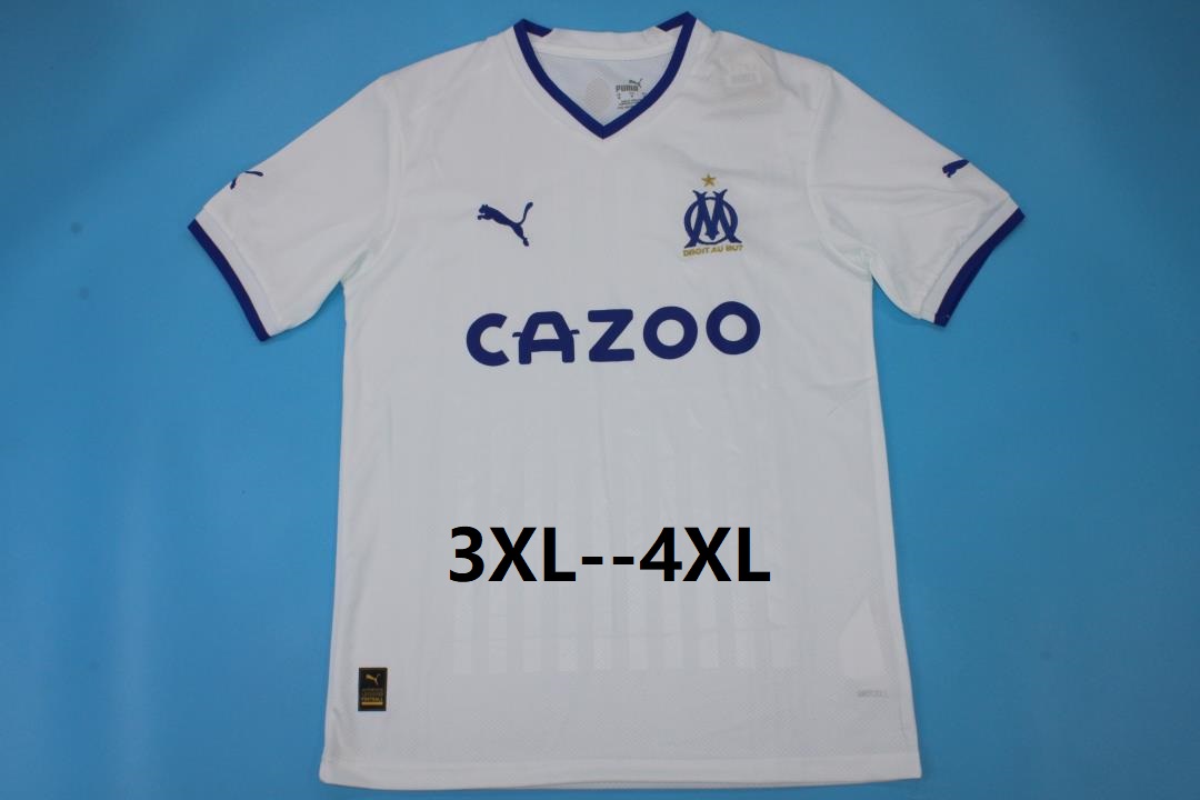 Thailand Quality(AAA) 22/23 Marseilles Home Soccer Jersey(Big Size)