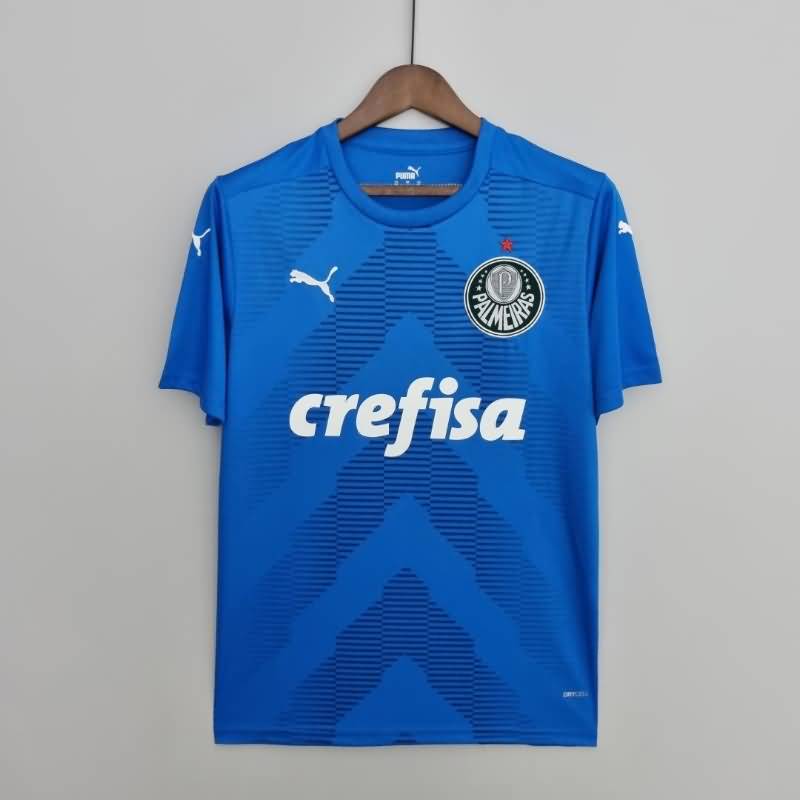 Thailand Quality(AAA) 2022 Palmeiras Goalkeeper Blue Soccer Jersey