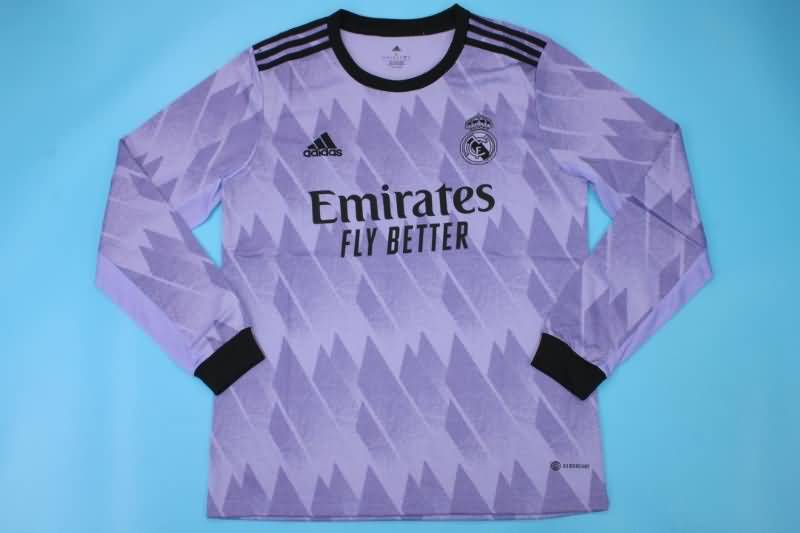 Thailand Quality(AAA) 22/23 Real Madrid Away Long Slevee Soccer Jersey