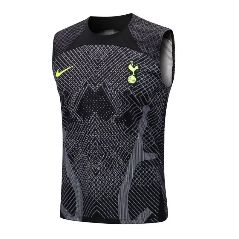 Thailand Quality(AAA) 22/23 Tottenham Hotspur Black Grey Vest Soccer Jersey