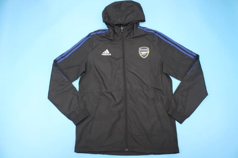 Thailand Quality(AAA) 22/23 Arsenal Black Soccer Cotton Coat 02