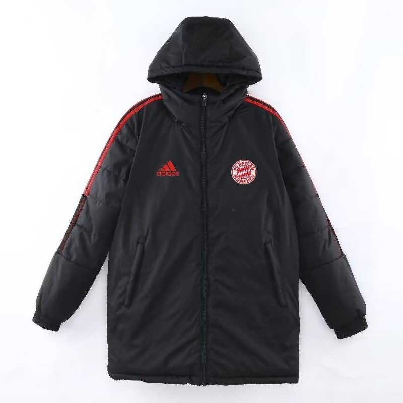 Thailand Quality(AAA) 22/23 Bayern Munich Black Soccer Cotton Coat 02
