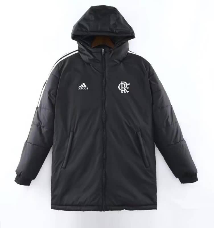 Thailand Quality(AAA) 2022 Flamengo Black Soccer Cotton Coat 02