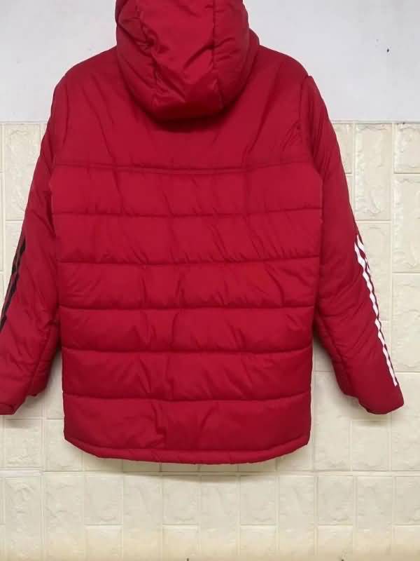 Thailand Quality(AAA) 2022 Flamenco Red Soccer Cotton Coat
