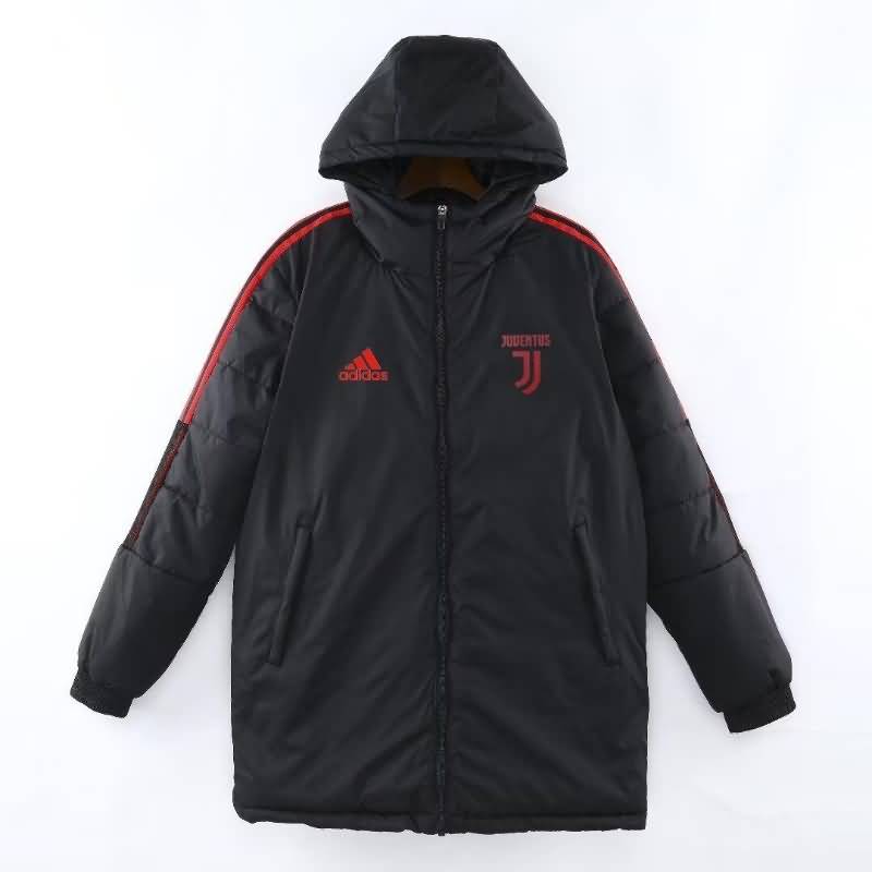Thailand Quality(AAA) 2022 Juventus Black Soccer Cotton Coat