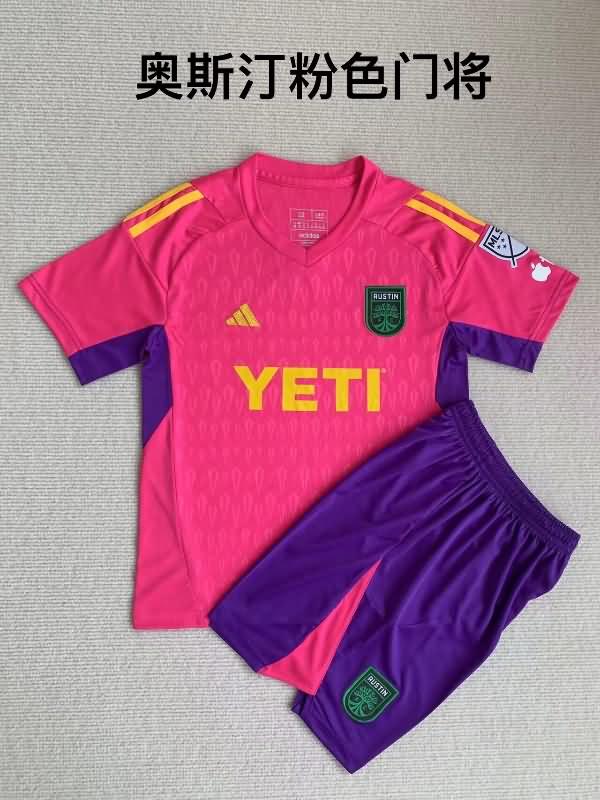 2023 Austin Goalkeeper Pink Kids Soccer Jersey And Shorts
