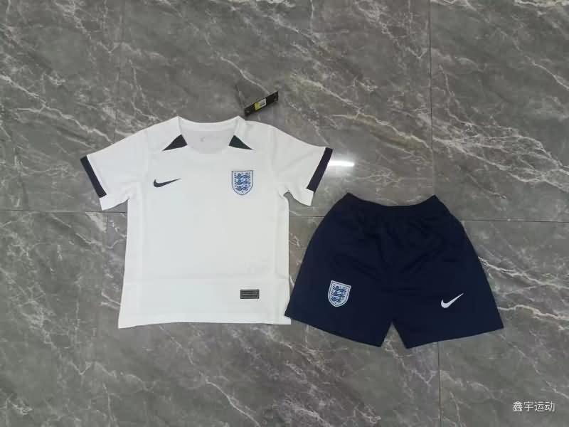 2023 England Home Kids Soccer Jersey And Shorts