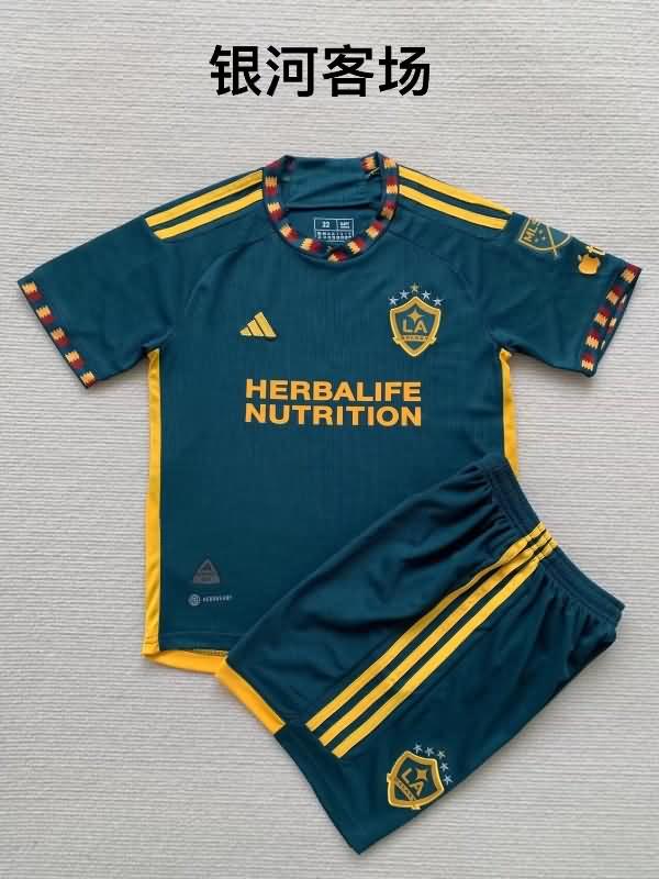 2023 Los Angeles Galaxy Away Kids Soccer Jersey And Shorts