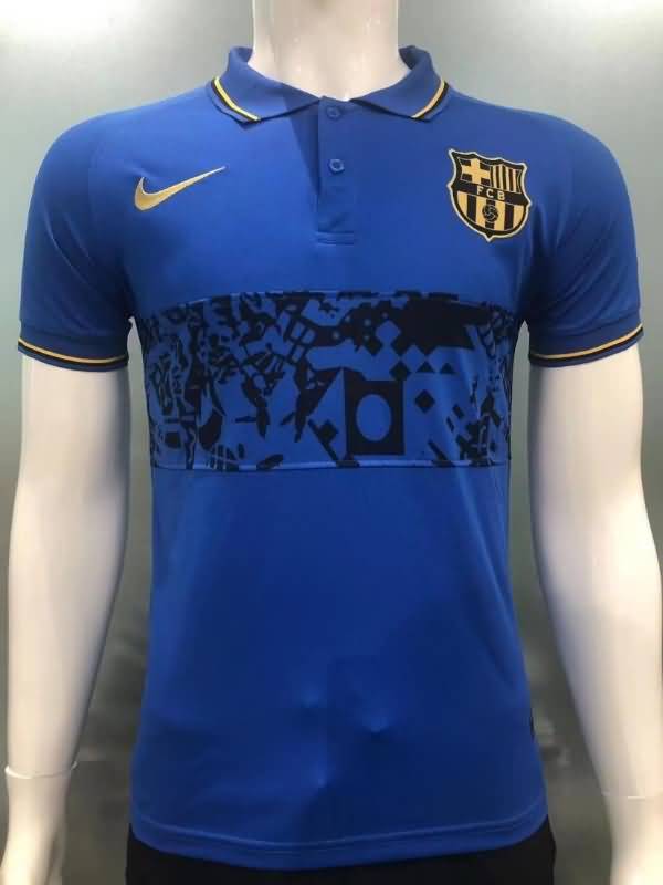 Thailand Quality(AAA) 22/23 Barcelona Blue Polo Soccer T-Shirt