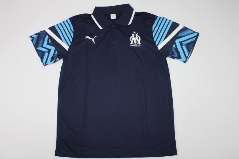 Thailand Quality(AAA) 22/23 Marseilles Dark Blue Polo Soccer T-Shirt
