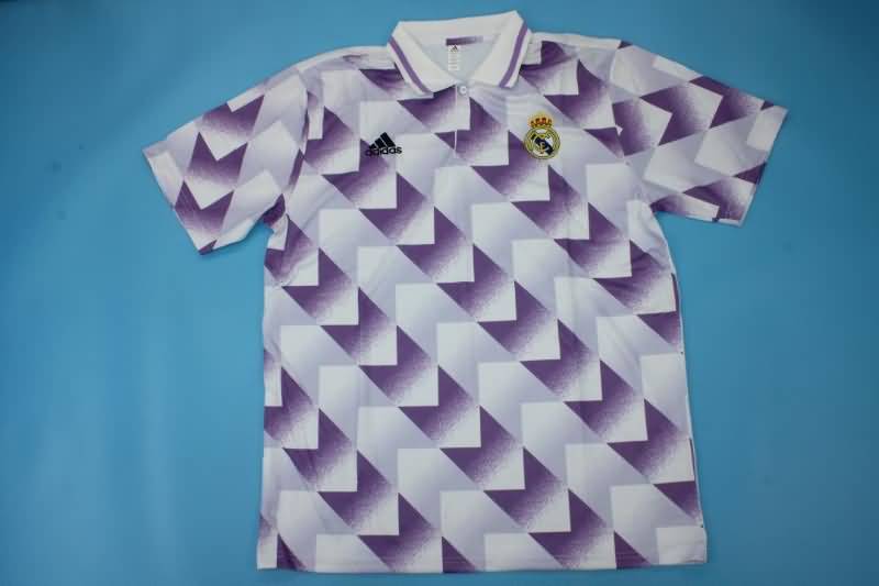 Thailand Quality(AAA) 22/23 Real Madrid White Polo Soccer T-Shirt