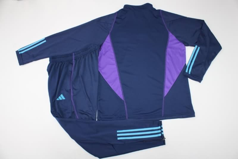 Thailand Quality(AAA) 2022 Argentina Dark Blue Soccer Tracksuit 02