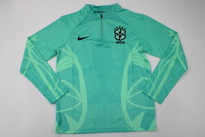 Thailand Quality(AAA) 2022 Brazil Green Soccer Tracksuit