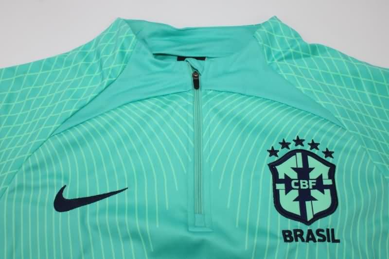 Thailand Quality(AAA) 2022 Brazil Green Soccer Tracksuit