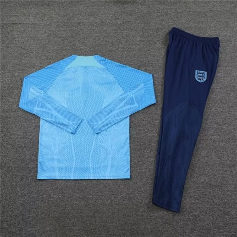Thailand Quality(AAA) 2022 England Blue Soccer Tracksuit 04