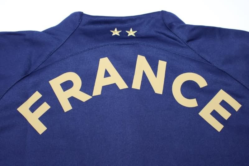 Thailand Quality(AAA) 2022 France Dark Blue Soccer Tracksuit 03