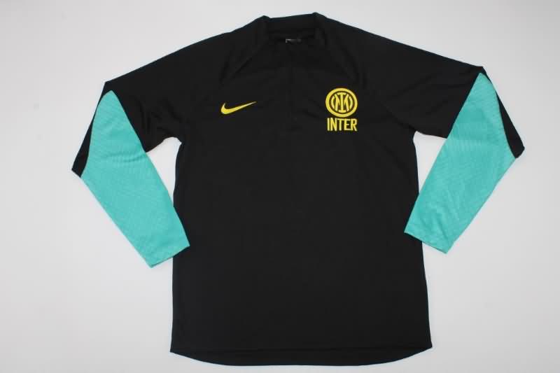 Thailand Quality(AAA) 22/23 Inter Milan Black Soccer Tracksuit 03
