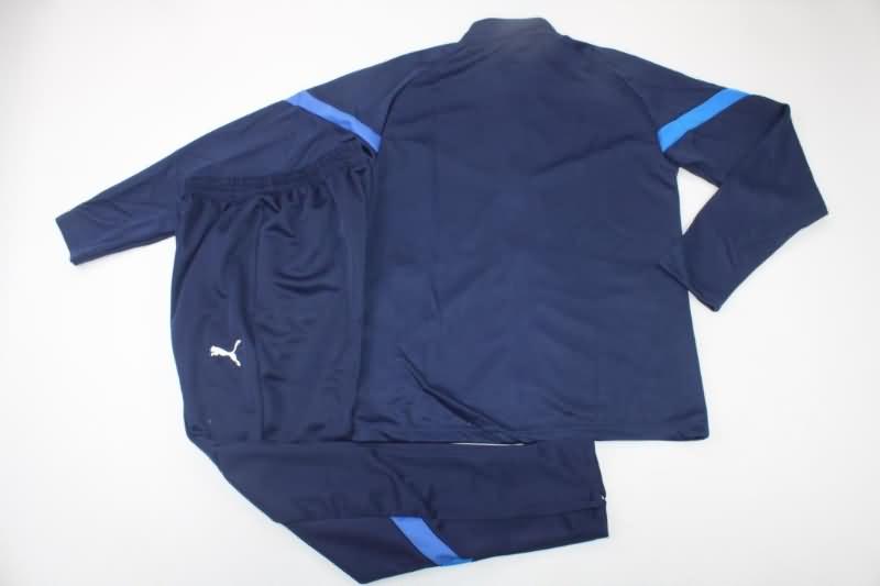 Thailand Quality(AAA) 2022 Italy Dark Blue Soccer Tracksuit 02