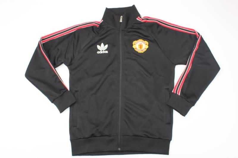 Thailand Quality(AAA) 22/23 Manchester United Black Soccer Tracksuit 03