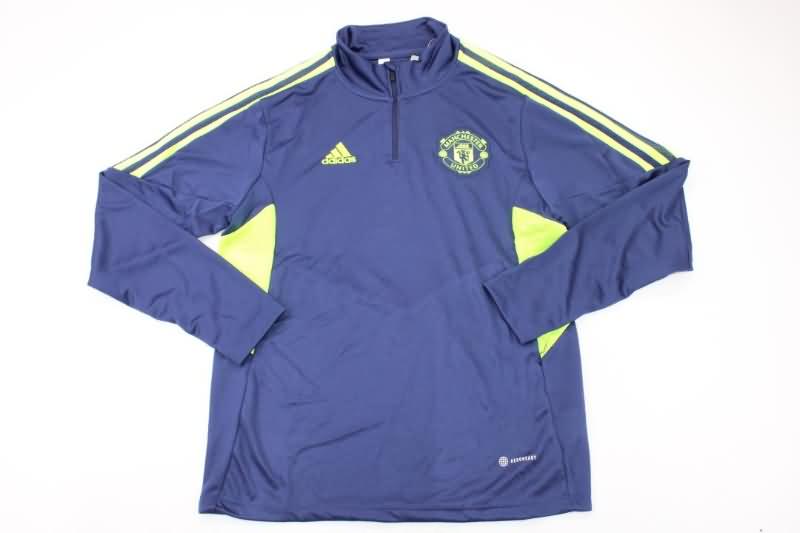 Thailand Quality(AAA) 22/23 Manchester United Dark Blue Soccer Tracksuit 03