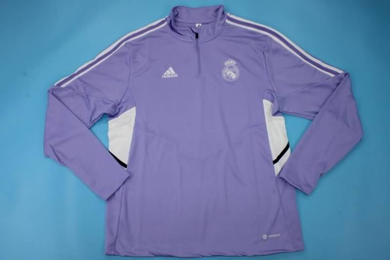 Thailand Quality(AAA) 22/23 Real Madrid Purple Soccer Tracksuit 02