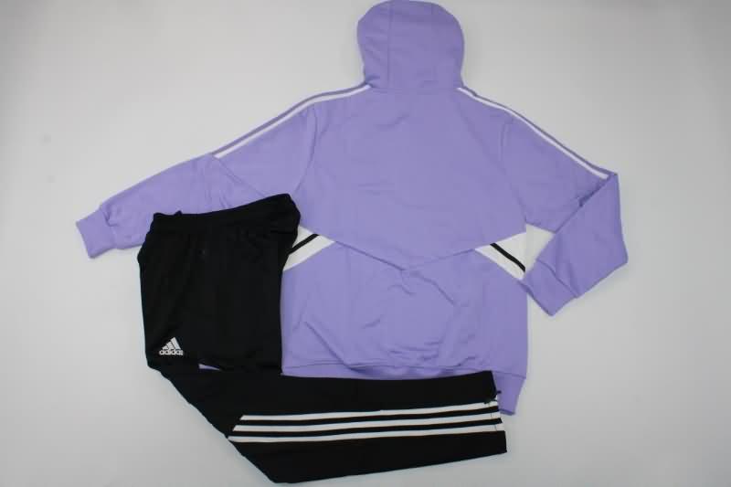 Thailand Quality(AAA) 22/23 Real Madrid Purple Soccer Tracksuit 03