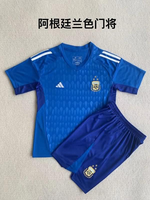 2023 Argentina Goalkeeper Blue Soccer Jersey