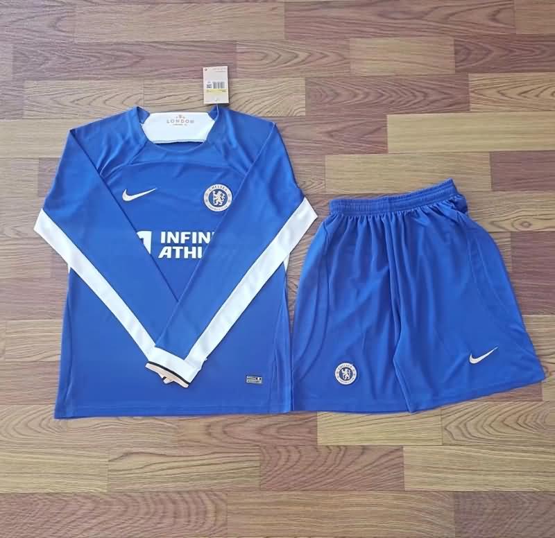 23/24 Chelsea Home Long Sleeve Soccer Jersey