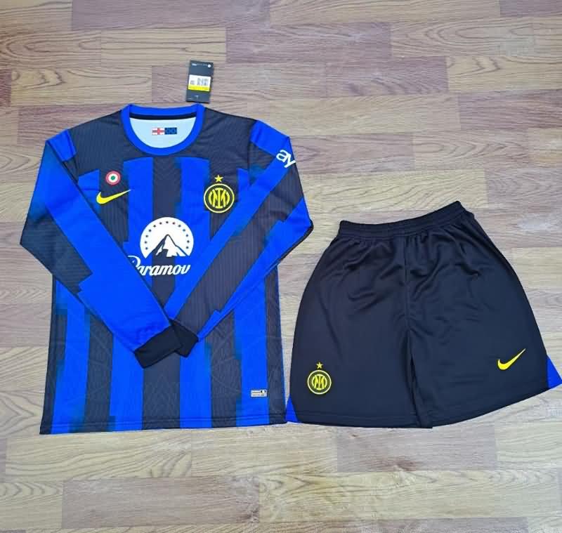 23/24 Inter Milan Home Long Sleeve Soccer Jersey