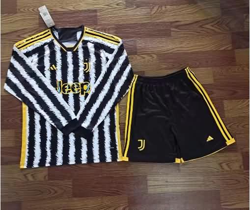 23/24 Juventus Home Long Sleeve Soccer Jersey