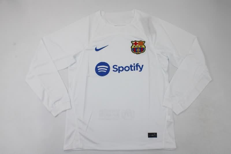 Thailand Quality(AAA) 23/24 Barcelona Away Long Sleeve Soccer Jersey