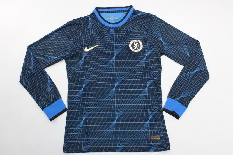 Thailand Quality(AAA) 23/24 Chelsea Away Long Sleeve Soccer Jersey(Player)