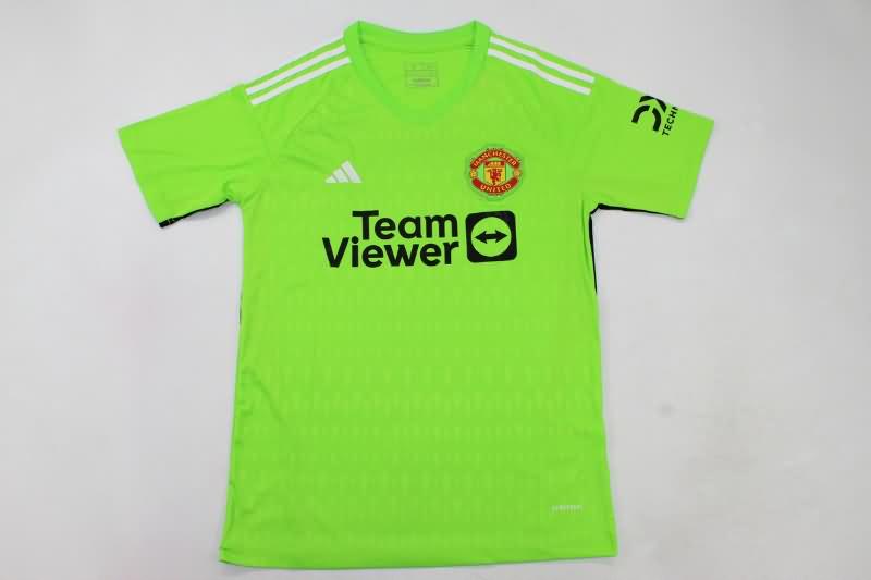 Thailand Quality(AAA) 23/24 Manchester United Goalkeeper Green Soccer Jersey