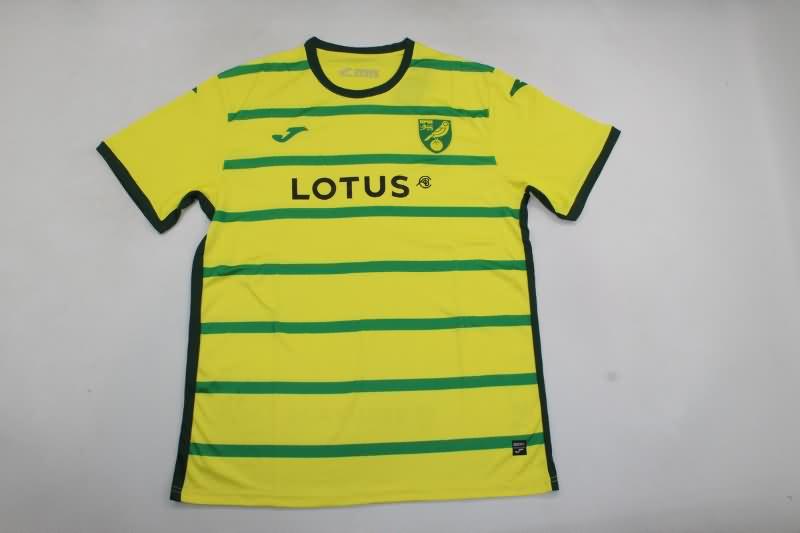 Thailand Quality(AAA) 23/24 Norwich Home Soccer Jersey