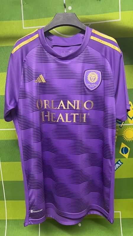 Thailand Quality(AAA) 2023 Orlando City Home Soccer Jersey