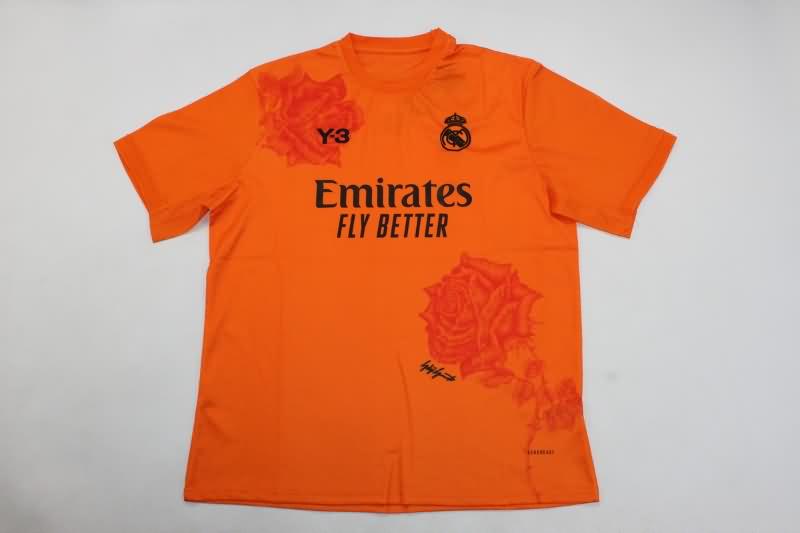 Thailand Quality(AAA) 23/24 Real Madrid Fourth Orange Soccer Jersey