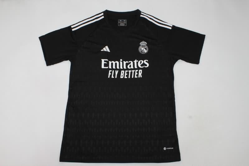 Thailand Quality(AAA) 23/24 Real Madrid Goalkeeper Black Soccer Jersey