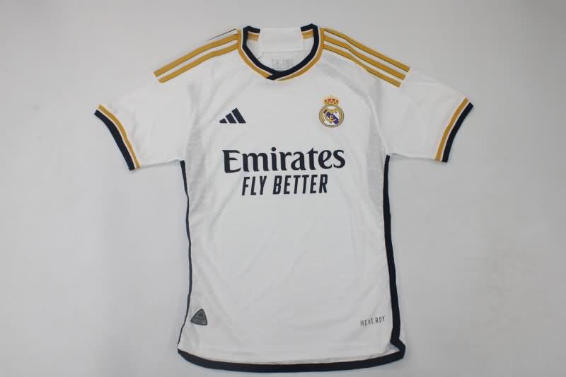 Thailand Quality(AAA) 23/24 Real Madrid Home Soccer Jersey (Player)